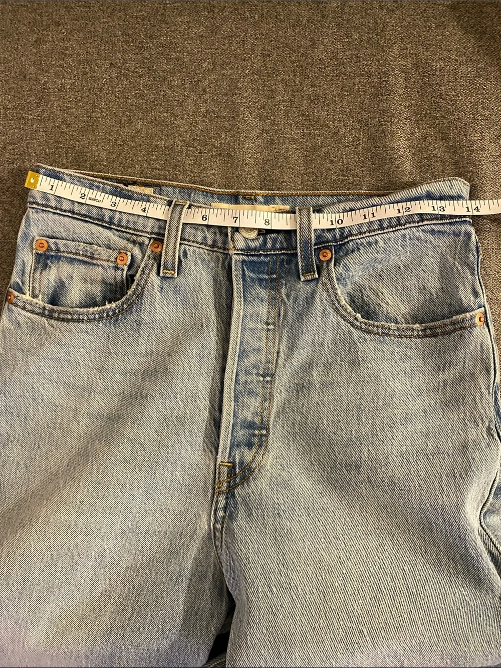 Levi's Light Wash Ribcage Straight Ankle Button Fly Premium Jeans Size 27